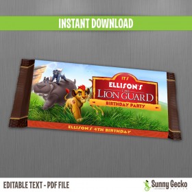 The Lion Guard Birthday Chocolate Wrappers